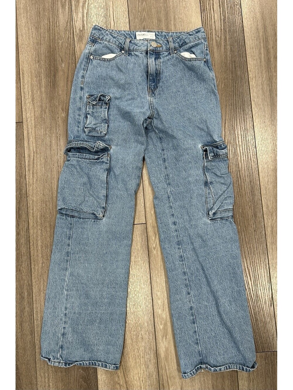 Ban Jara Low-Rise Baggie Cargo Jean Medium Wash Sz 5/26